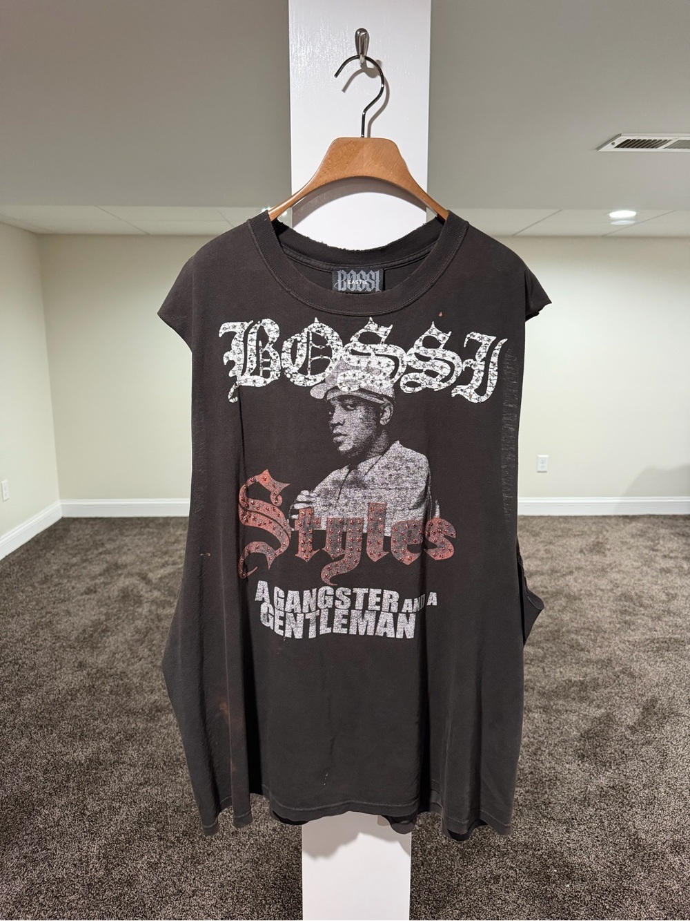 Bossi Rhinestone Embellished Vintage Styles P Ruff Ryders Rap Tee